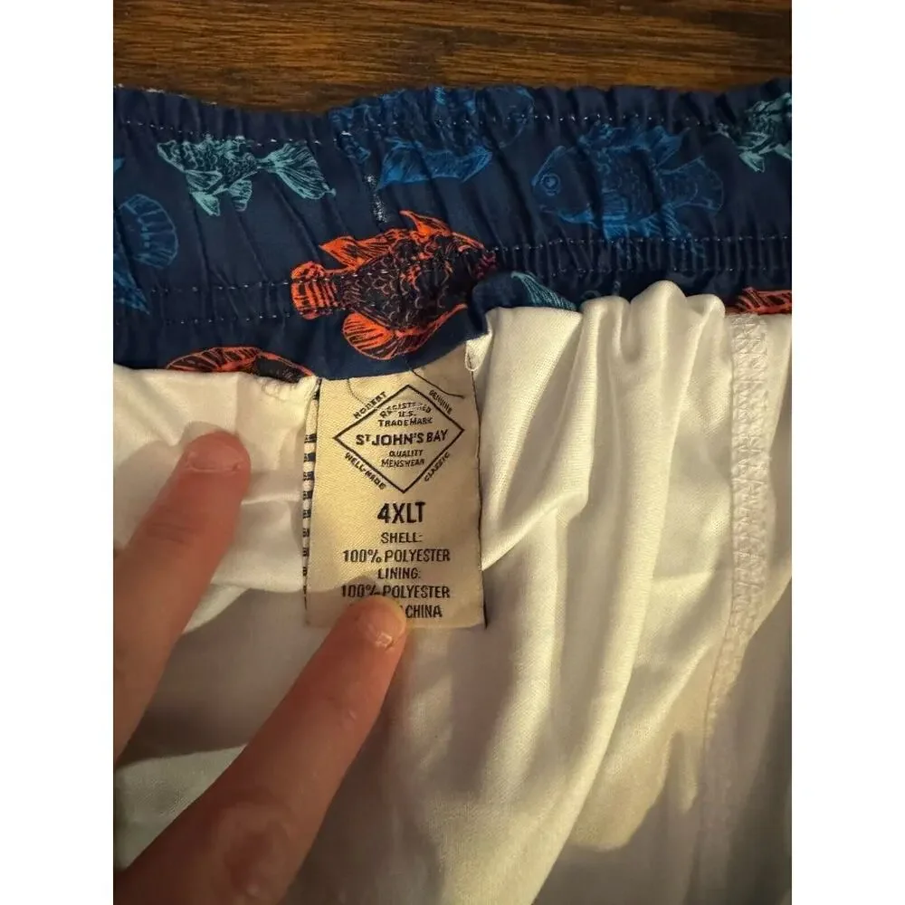 ST.JOHNS BAY Swim Shorts 11” Inseam (NWT) Big & Tall 4XLT